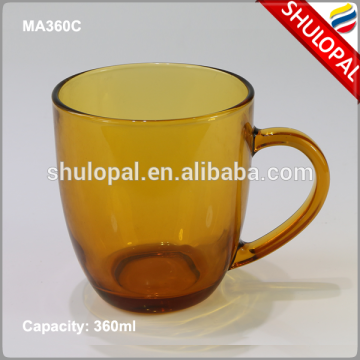 Heat Resistant Black Opal Glass Tableware 360ml Opal Glass Mug Opal Glass Dinnerware