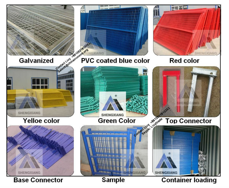 Galvanized temporary fence or movable fence (best price) Factory verifid by ISO and TUV Rheinland