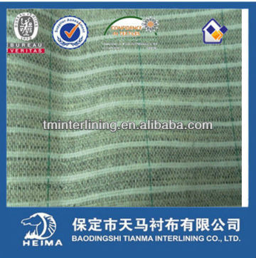 wool hair interlining fabric for high class suit, uniform