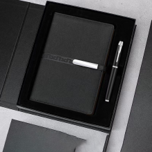 Luxury Executive Gift Set: Premium Leather Notebook and Pen Box