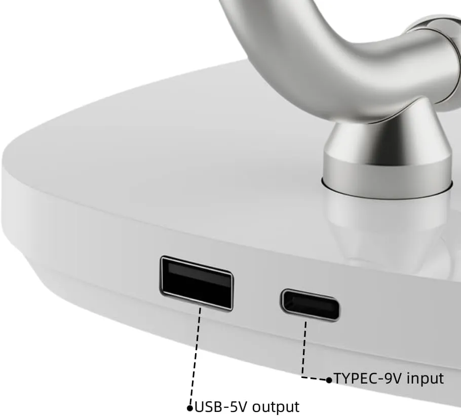 Dimmable LED Table Lamp with Wireless Charging for Bedroom