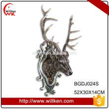 Antique Silver Deer Head Wall Decor