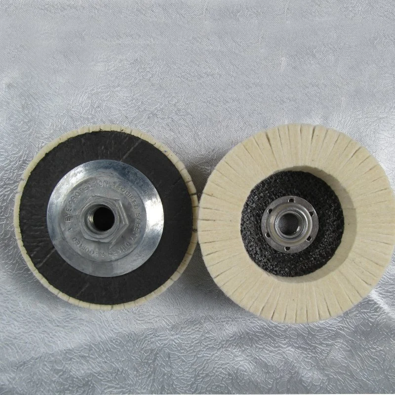 Vertical Woolen Felt Flap Disc with Metal Screw (hole size 5/8