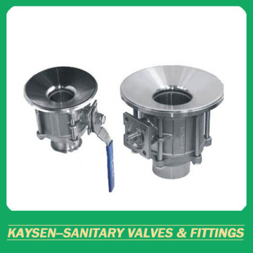 DIN Sanitary 3PC Clamped Tank Bottom Ball Valves