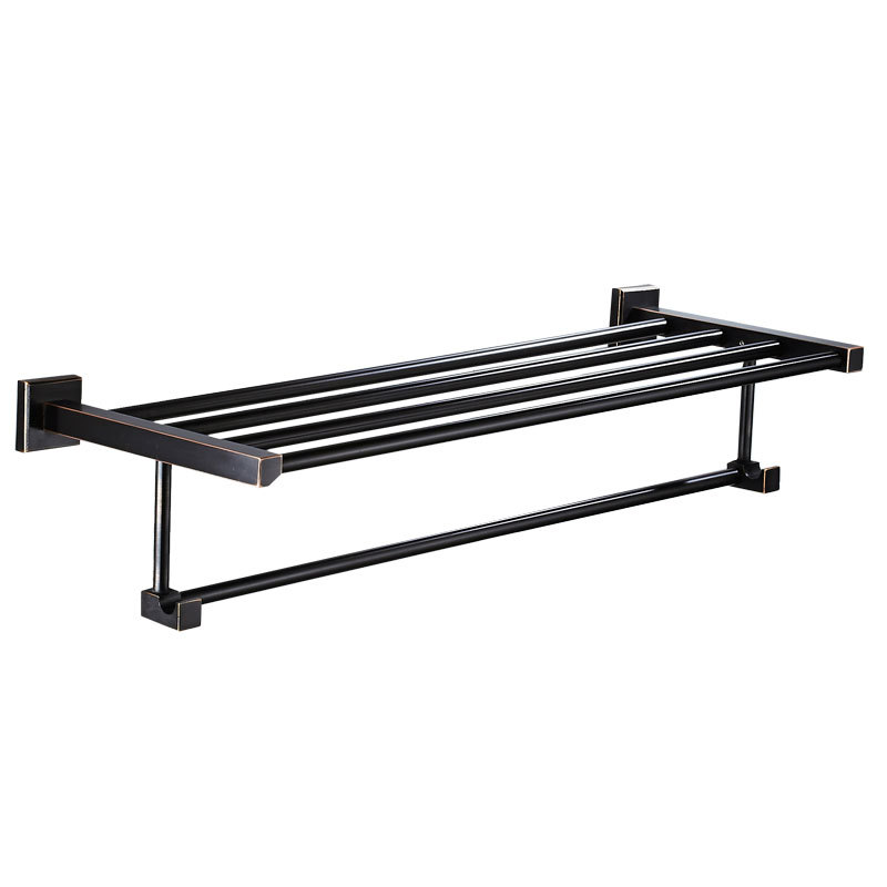 욕실 하드웨어 펜던트 블랙 브론즈 공예 황동 소재 스퀘어 하드웨어 펜던트 타월 랙