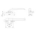 Aluminium Removable Window Cam Handle