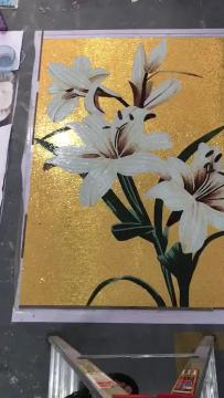 flower design handmade glass tile mosaic wall art mural