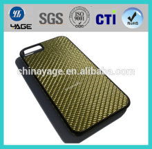 Golden twill carbon fiber cnc machined service for cell phone