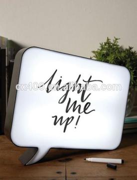 LED speech bubble letter light box,writable message led light box,message writing led board