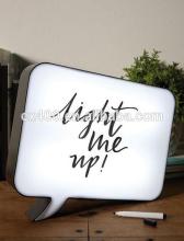 Speech bubble letter light box,writable message led light box,Home decoration light up massage board