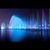 Outdoor lighted floating musical water fountain