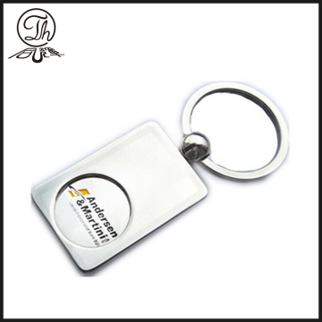 Personalised premium trolley coin key rings metal