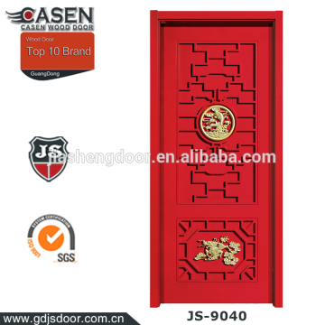 China popular traditional design wood door with compeitive price for restaurant decoration