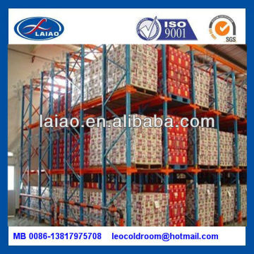large cold room with racks