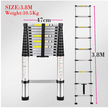 Single straight aluminum telescopic  ladder