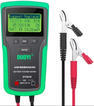 DUOYI DY2015: 12V Car & Motorcycle Battery Tester