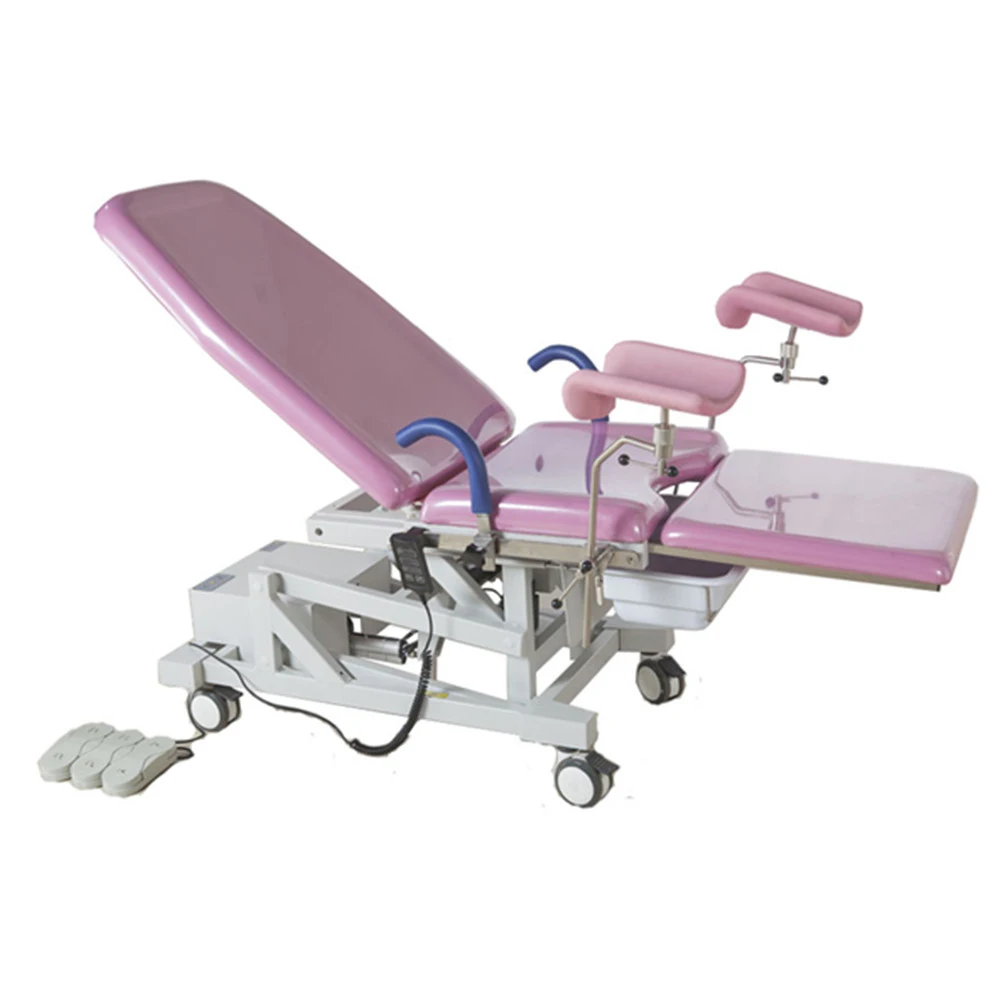 China Cheap Gynecological Obstetric Delivery Bed Stainless Steel Light Parturition Examination Table