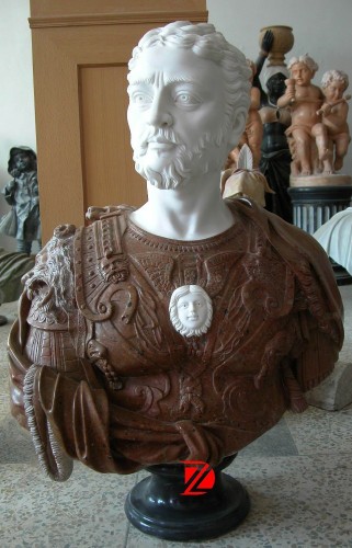 Bust stone carving and sculpture