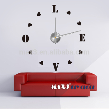 2017 big size 90cm clock diameter atomic time wall clock for living room