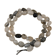 New 8-12mm Irregular Rough Beads: Rutile Quartz Black Rutilated Quartz Long Beads