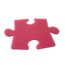 bulk production candy color cute puzzle shape rubber beer coaster