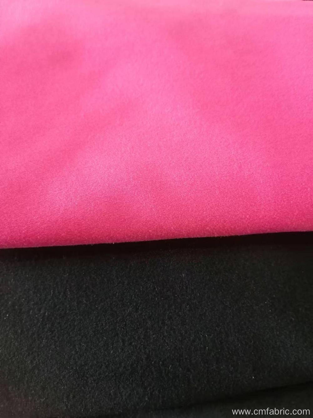 Knitted Polyester spandex 2 sides Brushed fleece fabric