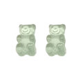 Charm de oso de goma de resina transparente de 13 mm para llavero Charm Hair Bow Center Slime Charms