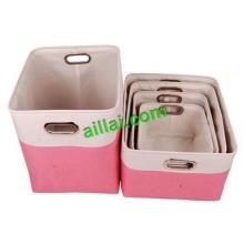 cotton fabric laundry basket,laundry bag,storage bag,cotton fabric cosmetic bag