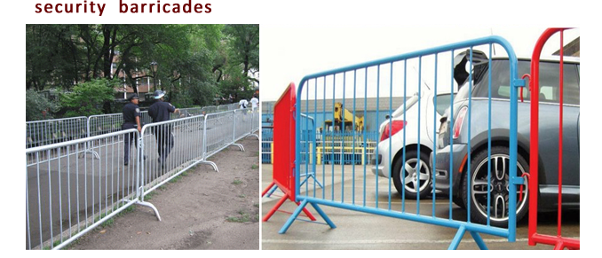 Barreras de seguridad de construcción de acero portátil de seguridad y barricada de control de multitudes de conciertos Barricada