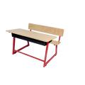 School detachable students double desks and chairs