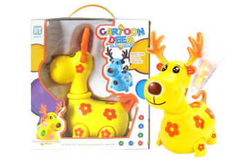 Kids cartoon electric deer toys,plastic electronic deer toys,plastic cartoon animal toys