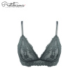 Womens floral lace sexy calcinha transparente sutiã conjunto