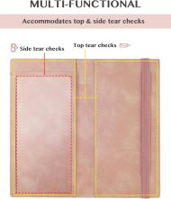 Premium PU Leather Checkbook Cover with RFID Blocking for Men and Women