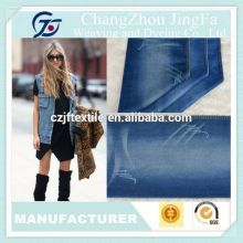 JF-V1093 stock polyester cotton indigo blue dyes denim fabric