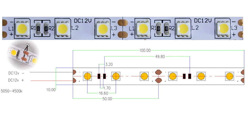 Ce Approved SMD5050 14.4W Flexible LED Strip Light