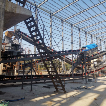 Trough belt conveyor for sand and stone