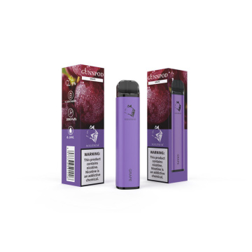 Gunnpod 2000+Puffs Disponível Vape Pen 1250mAh Bateria