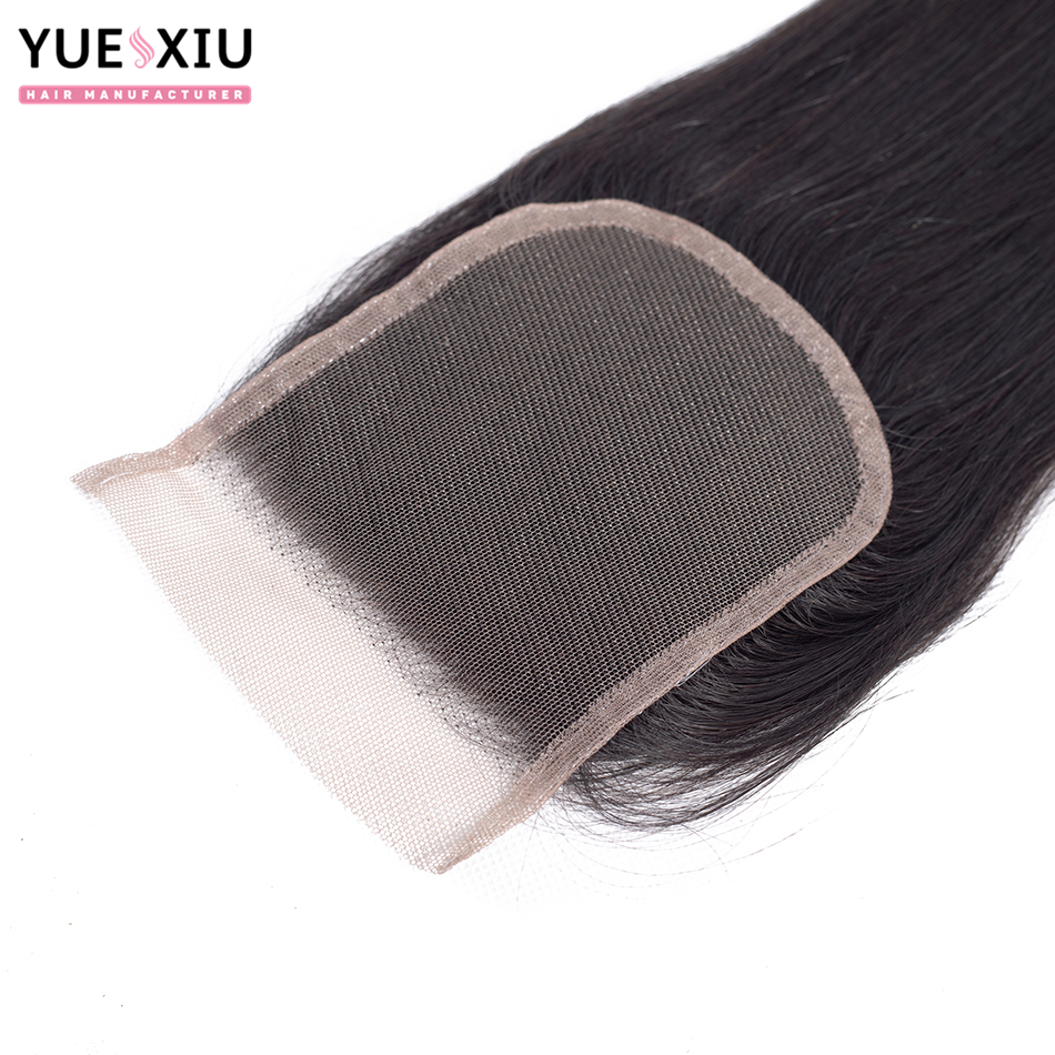 Brazilian Virgin Human Hair Silky Straight 4x4 Lace Closure
