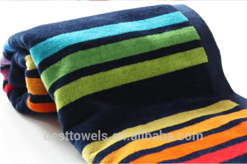 High quality 100%cotton cut pile terry jacquard bath towel