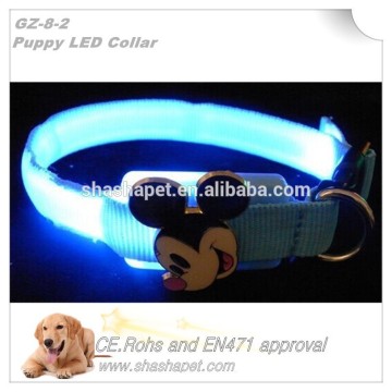 Puppy Led dog collar with led dog collar leashes