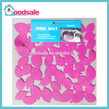 Size:25*25cm Fashion leaf pattern clean plastic kitchen sink mat