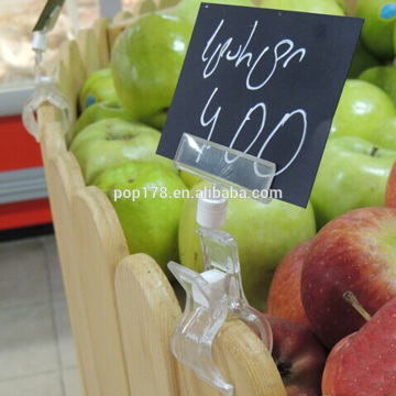 plastic shelf price tag holders for fruit stores