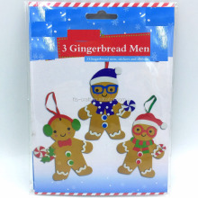 3PK Christmas Gingerbread Men EVA Foam Craft Kit