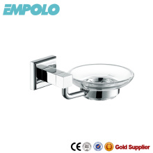 Empolo Brass simple square design soap basket holder, with glass shell soap dish 932 06