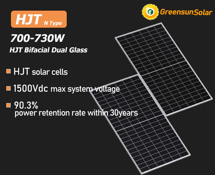 Hjt N-type Bifacial Dual Glass Monocrystalline Solar Panels - 700w To ...