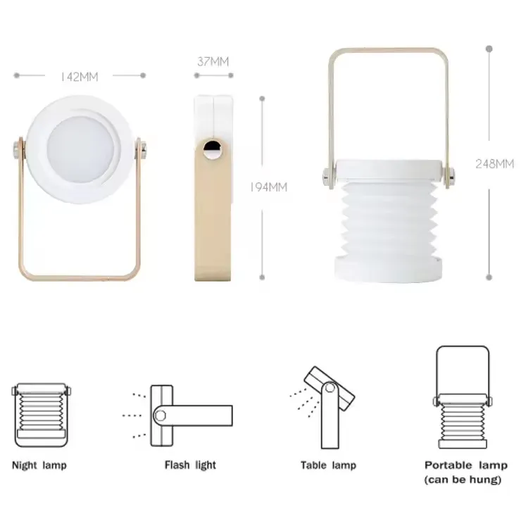 LED Lantern Light, Eye Protection Desk Lamp, USB