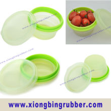 Round shape collapsing silicone rubber bowl
