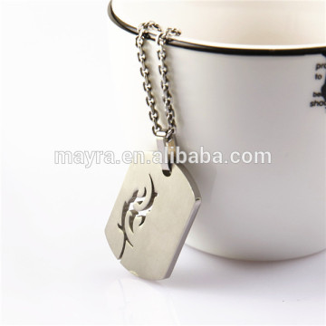 Unisex titanium steel pandant necklace