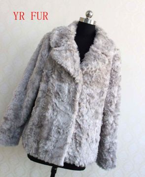 YRC030 Coats and jackets woman fake rex rabbit coat women rabbit fur coat