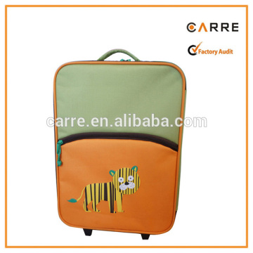 cute animal printing rolling softside kids travel trolley bag